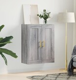 VidaXL Wandkast 69,5x34x90 cm bewerkt hout grijs sonoma eikenkleurig