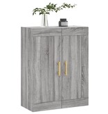 VidaXL Wandkast 69,5x34x90 cm bewerkt hout grijs sonoma eikenkleurig