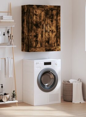 VidaXL Wandkast 69,5x34x90 cm bewerkt hout gerookt eikenkleurig