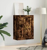 VidaXL Wandkast 69,5x34x90 cm bewerkt hout gerookt eikenkleurig
