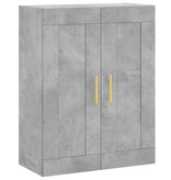 VidaXL Wandkast 69,5x34x90 cm bewerkt hout betongrijs