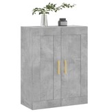 VidaXL Wandkast 69,5x34x90 cm bewerkt hout betongrijs