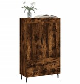 VidaXL Hoge kast 69,5x31x115 cm bewerkt hout gerookt eikenkleurig