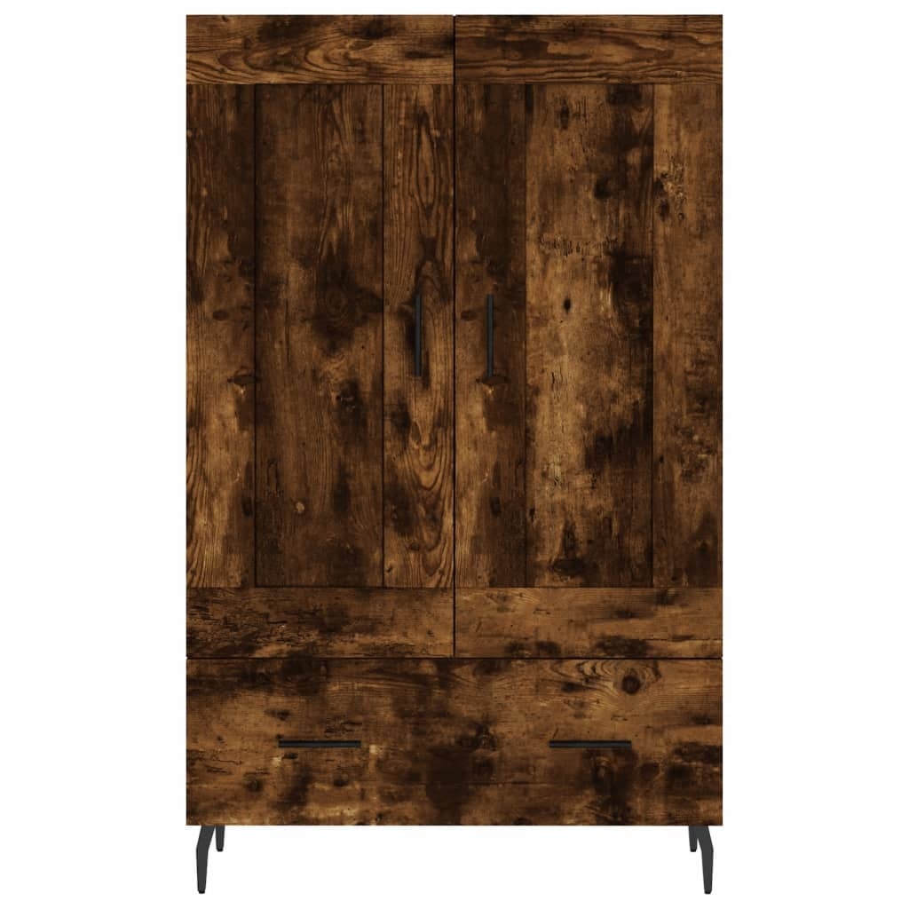 VidaXL Hoge kast 69,5x31x115 cm bewerkt hout gerookt eikenkleurig