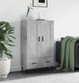 VidaXL Hoge kast 69,5x31x115 cm bewerkt hout betongrijs