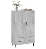 VidaXL Hoge kast 69,5x31x115 cm bewerkt hout betongrijs