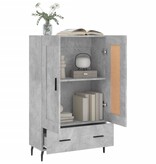 VidaXL Hoge kast 69,5x31x115 cm bewerkt hout betongrijs