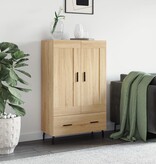 VidaXL Hoge kast 69,5x31x115 cm bewerkt hout sonoma eikenkleurig