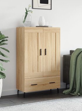VidaXL Hoge kast 69,5x31x115 cm bewerkt hout sonoma eikenkleurig