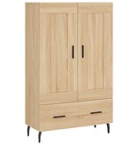 VidaXL Hoge kast 69,5x31x115 cm bewerkt hout sonoma eikenkleurig