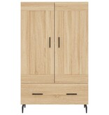VidaXL Hoge kast 69,5x31x115 cm bewerkt hout sonoma eikenkleurig