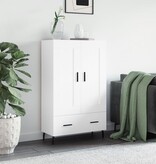 VidaXL Hoge kast 69,5x31x115 cm bewerkt hout wit