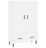 VidaXL Hoge kast 69,5x31x115 cm bewerkt hout wit