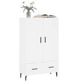 VidaXL Hoge kast 69,5x31x115 cm bewerkt hout wit