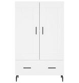 VidaXL Hoge kast 69,5x31x115 cm bewerkt hout wit