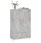 VidaXL Hoge kast 69,5x31x115 cm bewerkt hout betongrijs