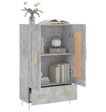 VidaXL Hoge kast 69,5x31x115 cm bewerkt hout betongrijs