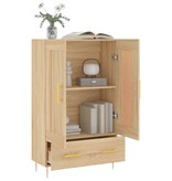 VidaXL Hoge kast 69,5x31x115 cm bewerkt hout sonoma eikenkleurig