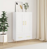 VidaXL Hoge kast 69,5x31x115 cm bewerkt hout wit