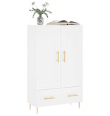 VidaXL Hoge kast 69,5x31x115 cm bewerkt hout wit