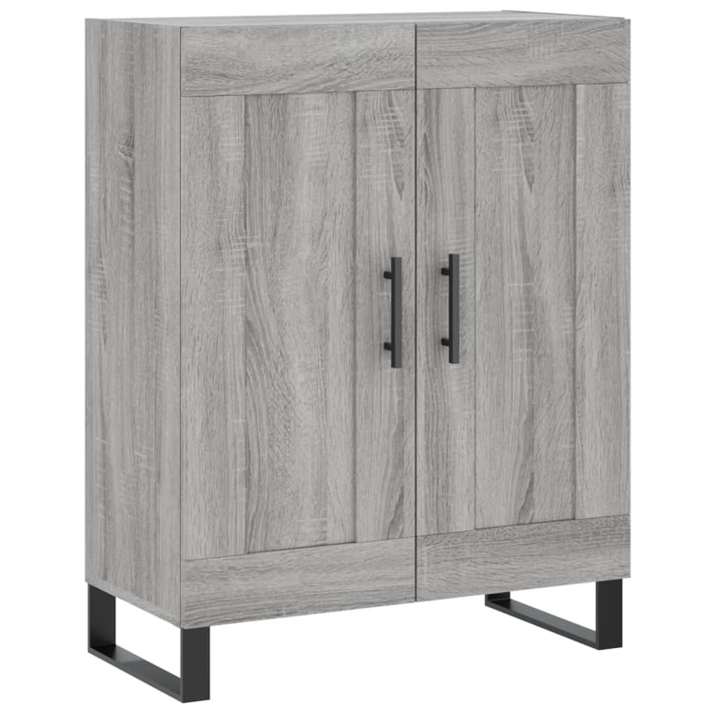 VidaXL Dressoir 69,5x34x90 cm bewerkt hout grijs sonoma eikenkleurig