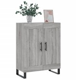 VidaXL Dressoir 69,5x34x90 cm bewerkt hout grijs sonoma eikenkleurig