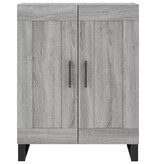VidaXL Dressoir 69,5x34x90 cm bewerkt hout grijs sonoma eikenkleurig