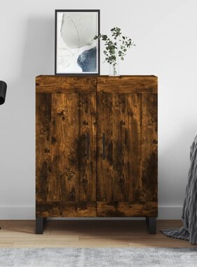 VidaXL Dressoir 69,5x34x90 cm bewerkt hout gerookt eikenkleurig