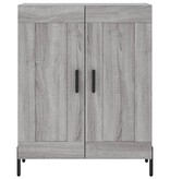 VidaXL Dressoir 69,5x34x90 cm bewerkt hout grijs sonoma eikenkleurig