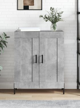 VidaXL Dressoir 69,5x34x90 cm bewerkt hout betongrijs