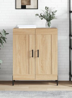 VidaXL Dressoir 69,5x34x90 cm bewerkt hout sonoma eikenkleurig