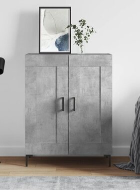 VidaXL Dressoir 69,5x34x90 cm bewerkt hout betongrijs