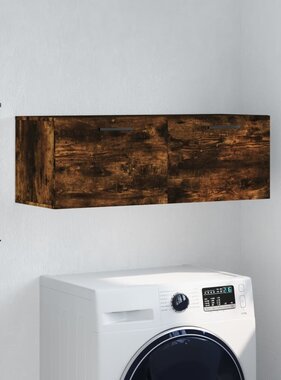 VidaXL Wandkast 100x36,5x35 cm bewerkt hout gerookt eikenkleurig