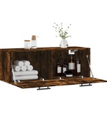 VidaXL Wandkast 100x36,5x35 cm bewerkt hout gerookt eikenkleurig