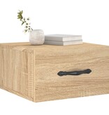 VidaXL Nachtkastjes 2 st wandgemonteerd 35x35x20 cm sonoma eikenkleur
