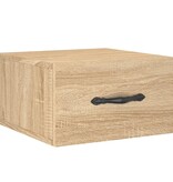 VidaXL Nachtkastjes 2 st wandgemonteerd 35x35x20 cm sonoma eikenkleur