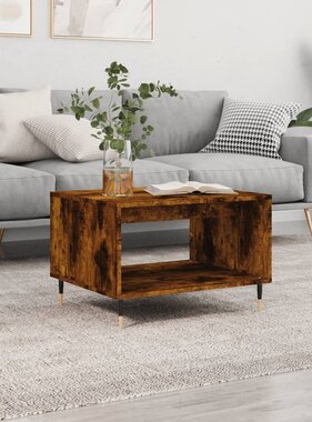 VidaXL Salontafel 60x50x40 cm bewerkt hout gerookt eikenkleurig