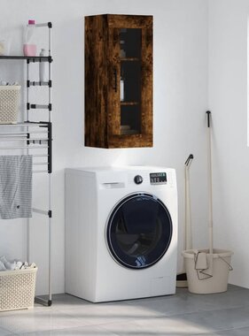 VidaXL Hangkast 34,5x34x90 cm gerookt eikenkleurig