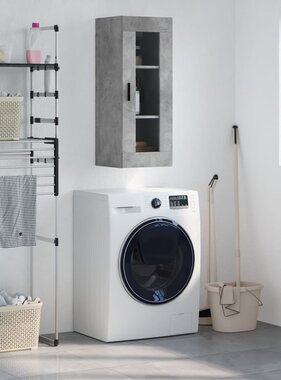 VidaXL Wandkast 34,5x34x90 cm betongrijs
