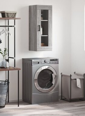 VidaXL Wandkast 34,5x34x90 cm grijs sonoma eikenkleurig