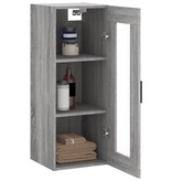 VidaXL Wandkast 34,5x34x90 cm grijs sonoma eikenkleurig