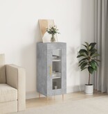 VidaXL Dressoir 34,5x34x90 cm bewerkt hout betongrijs