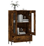 VidaXL Hoge kast 69,5x31x115 cm bewerkt hout gerookt eikenkleurig