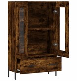 VidaXL Hoge kast 69,5x31x115 cm bewerkt hout gerookt eikenkleurig