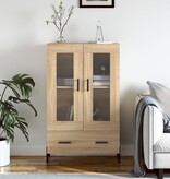 VidaXL Hoge kast 69,5x31x115 cm bewerkt hout sonoma eikenkleurig