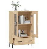 VidaXL Hoge kast 69,5x31x115 cm bewerkt hout sonoma eikenkleurig