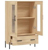 VidaXL Hoge kast 69,5x31x115 cm bewerkt hout sonoma eikenkleurig