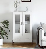 VidaXL Hoge kast 69,5x31x115 cm bewerkt hout wit