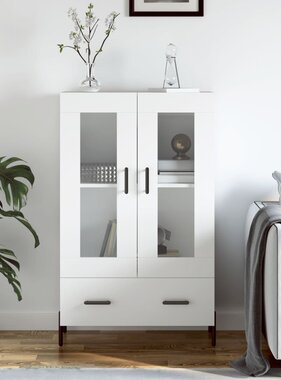 VidaXL Hoge kast 69,5x31x115 cm bewerkt hout wit