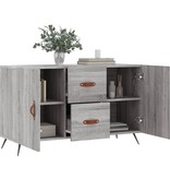 VidaXL Dressoir 100x36x60 cm bewerkt hout grijs sonoma eikenkleurig